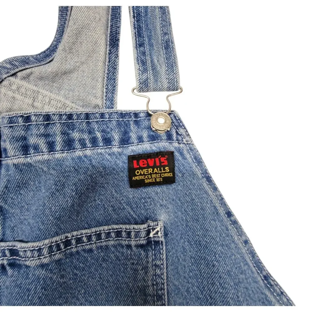 Levi's Blue Denim Bib Overalls Mens 3XL Carpenter Workwear Loose Fit Jeans